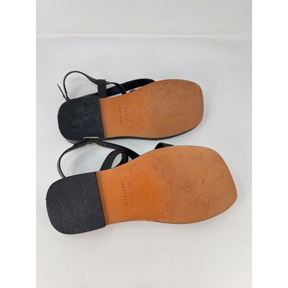 A.EMERY x Matteau Spargi Sandals Leather Crossover Strap Square